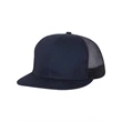 Mega Cap Flat Bill Six-Panel Trucker Cap