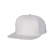 Mega Cap Flat Bill Six-Panel Trucker Cap