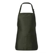 Q-Tees Full-Length Apron with Pouch Pocket