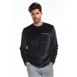 Unisex Velour Long Sleeve Pocket T-Shirt