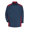 Red Kap Long Sleeve Motorsports Shirt - Long Sizes