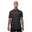 Men's Short-Sleeve Plaid Pattern Woven Shirt