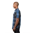 Men's Short-Sleeve Plaid Pattern Woven Shirt