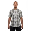 Men's Short-Sleeve Plaid Pattern Woven Shirt