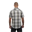 Men's Short-Sleeve Plaid Pattern Woven Shirt