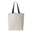 Q-Tees 11L Canvas Tote with Contrast-Color Handles