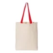 Q-Tees 11L Canvas Tote with Contrast-Color Handles