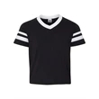Augusta Sportswear Youth V-Neck Jersey with Striped Sleeves
