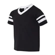Augusta Sportswear Youth V-Neck Jersey with Striped Sleeves