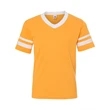 Augusta Sportswear Youth V-Neck Jersey with Striped Sleeves