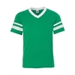 Augusta Sportswear Youth V-Neck Jersey with Striped Sleeves