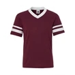 Augusta Sportswear Youth V-Neck Jersey with Striped Sleeves