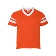 Augusta Sportswear Youth V-Neck Jersey with Striped Sleeves