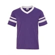 Augusta Sportswear Youth V-Neck Jersey with Striped Sleeves
