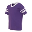 Augusta Sportswear Youth V-Neck Jersey with Striped Sleeves