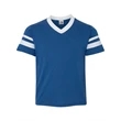 Augusta Sportswear Youth V-Neck Jersey with Striped Sleeves