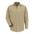 Bulwark Concealed-Gripper Pocketless Work Shirt