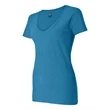 J. America Women's V-Neck Slub T-Shirt