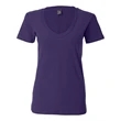 J. America Women's V-Neck Slub T-Shirt