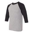JERZEES Triblend Three-Quarter Raglan Baseball T-Shirt