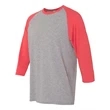 JERZEES Triblend Three-Quarter Raglan Baseball T-Shirt