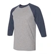 JERZEES Triblend Three-Quarter Raglan Baseball T-Shirt