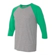 JERZEES Triblend Three-Quarter Raglan Baseball T-Shirt