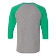 JERZEES Triblend Three-Quarter Raglan Baseball T-Shirt