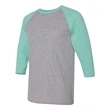 JERZEES Triblend Three-Quarter Raglan Baseball T-Shirt