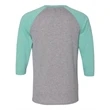 JERZEES Triblend Three-Quarter Raglan Baseball T-Shirt