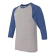 JERZEES Triblend Three-Quarter Raglan Baseball T-Shirt