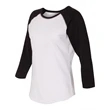 LAT Women's Baseball Fine Jersey Three-Quarter Sleeve Tee