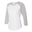 LAT Women's Baseball Fine Jersey Three-Quarter Sleeve Tee