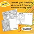 Post-it® Custom Printed Coloring Pads - 6" x 8"