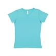 LAT Women's V-Neck Fine Jersey Tee