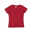 LAT Women's V-Neck Fine Jersey Tee