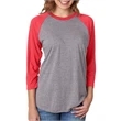 Unisex Triblend 3/4-Sleeve Raglan