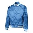 Augusta Sportswear Satin Baseball Jacket Striped Trim