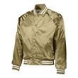 Augusta Sportswear Satin Baseball Jacket Striped Trim