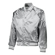 Augusta Sportswear Satin Baseball Jacket Striped Trim
