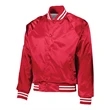 Augusta Sportswear Satin Baseball Jacket Striped Trim