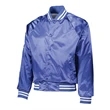 Augusta Sportswear Satin Baseball Jacket Striped Trim