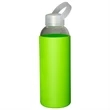 Prime Line 18oz Glass Bottle With Color Silicone Sleeve