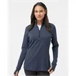 Adidas Women's 3-Stripes Quarter-Zip Sweater
