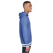 Adult Peppered Fleece Lapover Hooded Sweatshirt