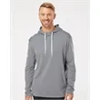 Adidas Men's Textured Mixed Media Hooded Sweatshirt