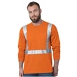 Bayside USA-Made 50/50 Hi-Visibility Pocket Long Sleeve Tee