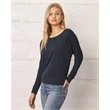 BELLA + CANVAS Women's Flowy Off Shoulder Long Sleeve Tee