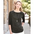 J. America Women's Oasis Wash Three-Quarter Sleeve T-Shirt