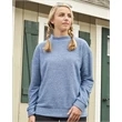 J. America Women's Weekend Terry Mock Neck Pullover